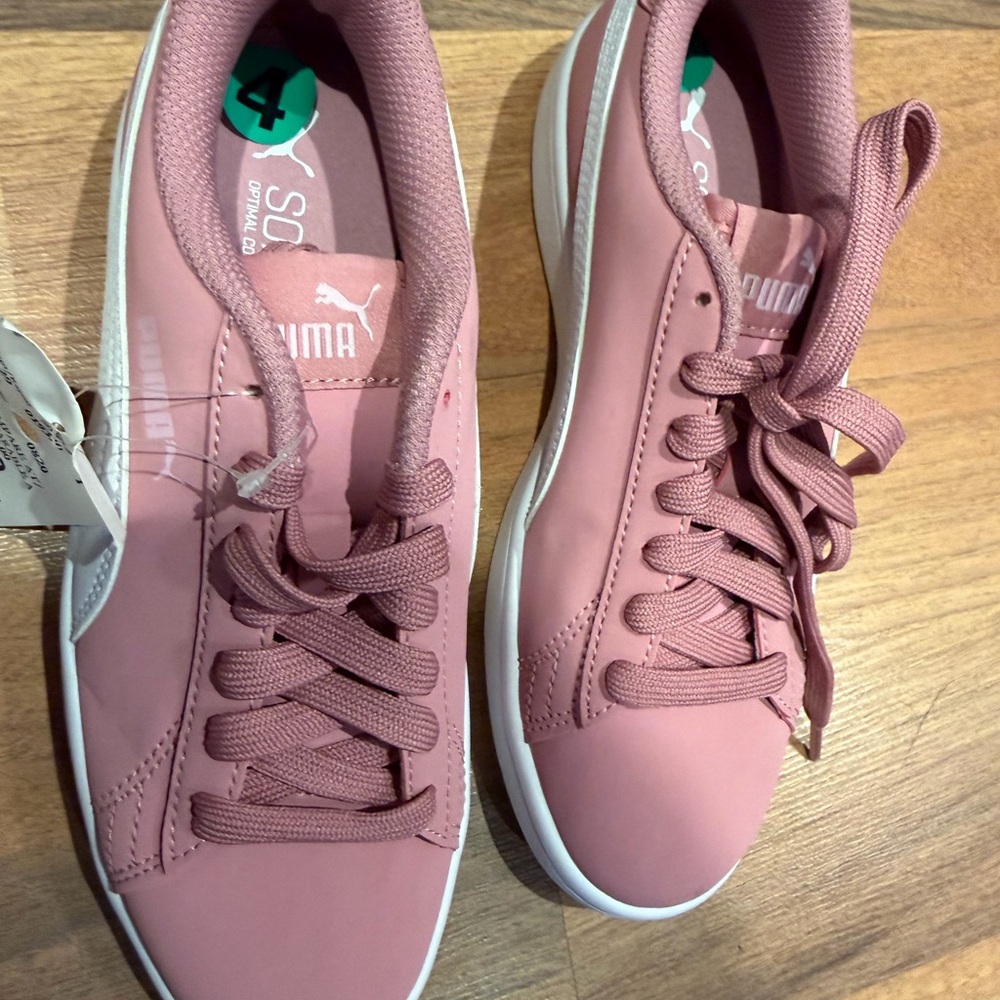 NEW Puma Kids Pink Lace-Up Sneakers